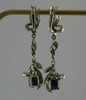14K White Gold Sapphire and Diamond Ear Pendants,1.5ct tw Circa 1990