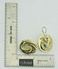 14K YG Substantial Oval Intertwining Swirl Earrings Italian Made Circa 2000