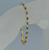 10K Yellow Gold 8 ct tw Ruby and Diamond Bracelet 7 1/8 length Circa 1980