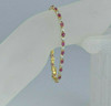 10K Yellow Gold 8 ct tw Ruby and Diamond Bracelet 7 1/8 length Circa 1980