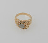 14K Yellow Gold Men's Diamond Cluster Ring Circa 1960, Size 10.5