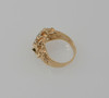 14K Yellow Gold Men's Diamond Cluster Ring Circa 1960, Size 10.5