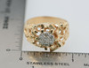 14K Yellow Gold Men's Diamond Cluster Ring Circa 1960, Size 10.5