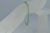 14K Yellow Gold 10 ct Blue Topaz Bracelet 23 Stones 7" length, Circa 1990