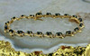 10K Yellow Gold 7ct Sapphire Bracelet 7" length Circa 1980