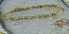 10K Yellow Gold 2ct Kay Jewelers Diamond Baguette Bracelet Circa 1990