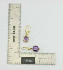 14K Yellow Gold 5 ct tw Amethyst Earrings French Clips Circa 1990