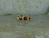 Vintage 18K Yellow Gold Blood Red Ruby and Diamond Ring Size 4.5 Circa 1940