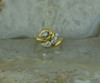 18K Yellow Gold 1 ct Modernist Diamond Cluster Ring with Platinum Heads Size 4.5