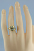 18K Yellow Gold 1 ct Modernist Diamond Cluster Ring with Platinum Heads Size 4.5