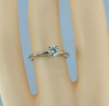 18K White Gold 1/2ct Diamond Solitaire Ring Platinum Head Size 5 Circa 1950