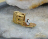 9K Yellow Gold English Church Charm, Opens to Show Bride and Groom Inside