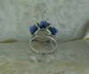 18K White gold Lilac Stone Floral Ring Circa 1990 Size 7