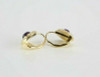 14K Yellow Gold Amethyst Cabochon Earrings French Clips Signed Carla