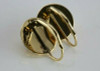 14K Yellow Gold Amethyst Cabochon Earrings French Clips Signed Carla