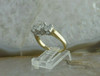 14K YG 2 ct tw - 3 Stone Diamond Ring with Platinum Head Size 7 Circa 1990