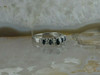 14K White Gold 1ct tw est. Diamond and Sapphire Ring Size 8.25 Circa 1960