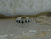 14K White Gold 1ct tw est. Diamond and Sapphire Ring Size 8.25 Circa 1960