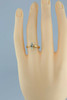 Vintage 14K YG Vertical Set Old Mine Cut Diamond Ring Size 6.25 Circa 1960