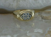 Vintage 14K Yellow Gold 1 ct Diamond Men's Ring Size 13 Circa 1960