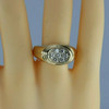 Vintage 14K Yellow Gold 1 ct Diamond Men's Ring Size 13 Circa 1960