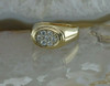 Vintage 14K Yellow Gold 1 ct Diamond Men's Ring Size 13 Circa 1960