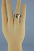Unused Men's 14K Yellow Gold Art Deco Ruby Half Mount Ring Size 10+ Circa 1940