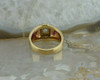 Unused Men's 14K Yellow Gold Art Deco Ruby Half Mount Ring Size 10+ Circa 1940