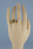 Vintage 14K Yellow Gold Figural Cast Embrace Ring Size 10 Circa 1960