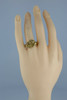 Vintage 14K Yellow Gold Figural Cast Embrace Ring Size 10 Circa 1960