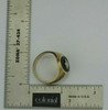 Vintage 14K Yellow Gold Black Onyx and Diamond Center Ring Size 13 Circa 1950