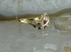 14K Yellow Gold Ruby and Diamond Ring 2ct est Ring Size 7 Circa 1980