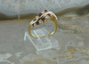 14K Yellow Gold Ruby and Diamond Ring 2ct est Ring Size 7 Circa 1980