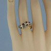 14K Yellow Gold Ruby and Diamond Ring 2ct est Ring Size 7 Circa 1980