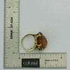 14K Yellow Gold Orange Citrine and Diamond Cocktail Ring Size 6.5 Circa 1970