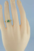 14K Yellow Gold Emerald and Diamond Baguette Ring Size 4.25 Circa 1970