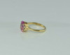 14K Yellow Gold Pink and White Sapphire Ring Size 7.25 Circa 1980