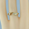 14K Yellow Gold Diamond Ring Insert Diamond Enhancer Size 6 Circa 1980