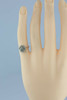 Vintage 14K White gold 1/2ct Diamond and Diamond Halo Ring Size 3 Circa 1960