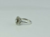 Vintage 14K White gold 1/2ct Diamond and Diamond Halo Ring Size 3 Circa 1960