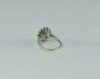 Vintage 14K White gold 1/2ct Diamond and Diamond Halo Ring Size 3 Circa 1960