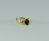 Vintage 14K Yellow Gold Black Onyx and Diamond Accent Ring Circa 1960 Size 7.5