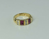 14K Yellow Gold 1ct + Ruby and Diamond Ring Size 5 Circa 1990