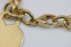 18K Yellow Gold Tiffany & Co. Link Bracelet with Heart Tag