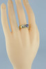 14K YG Designer 2 ct + Tanzanite and Diamond Baguette Ring Size 7.25 Circa 1980