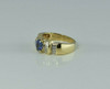 14K YG Designer 2 ct + Tanzanite and Diamond Baguette Ring Size 7.25 Circa 1980