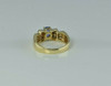 14K YG Designer 2 ct + Tanzanite and Diamond Baguette Ring Size 7.25 Circa 1980