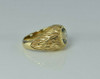 Superb 14K Yellow Gold 7ct est Aquamarine Brutalist Ring Size 8.75 Circa 1970