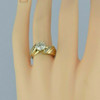 14K Yellow Gold Large Diamond Engagement Ring Size 6 Circa 1960