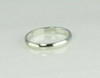 14K White Gold Wedding Band 1/8" Wide Domed Top Size 10